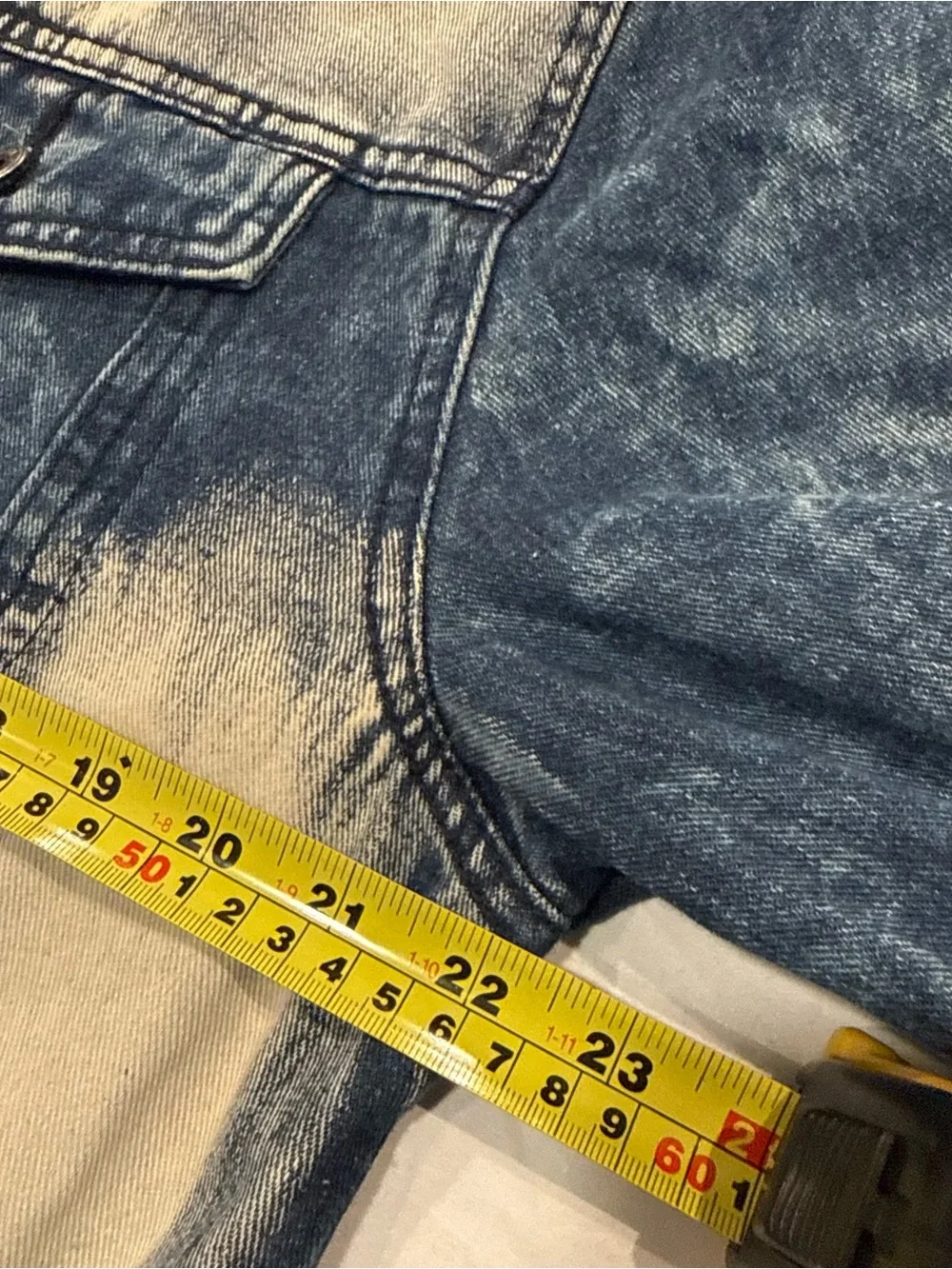 1738 Dynasty Men's Denim Distressed Jean Jacket Size XL Blue Jean Acid Wash NWT